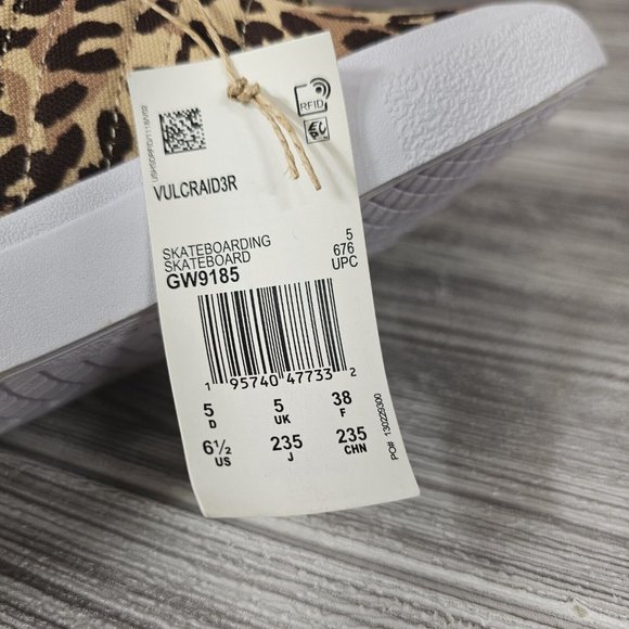 Adidas x FARM Rio Vulcraid3R Beige Leopard Skate Shoe GW9185-Women's Size 6.5NEW - Picture 11 of 14